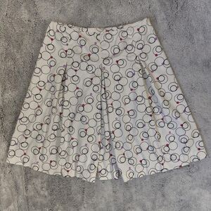 2000s Y2K Funky Bubble Print Whimsical Spring Summer Knee Length Skirt Sz 10